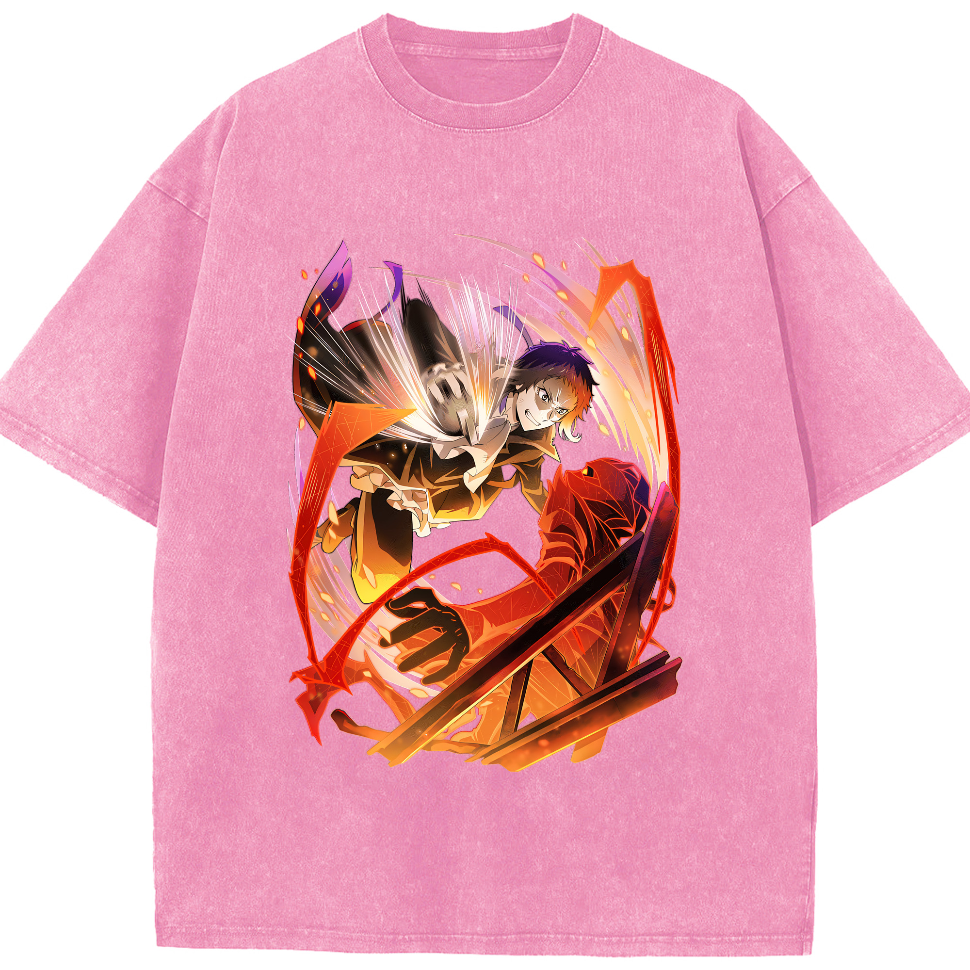 （画像用） 文豪ストレイドッグス Bungo Stray Dogs 綿100% ヴィンテージ風 半袖Tシャツ（フロントプリント）